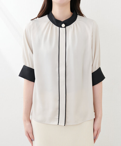 「natural couture」 半袖ブラウス FREE オフホワイト レディース_画像7