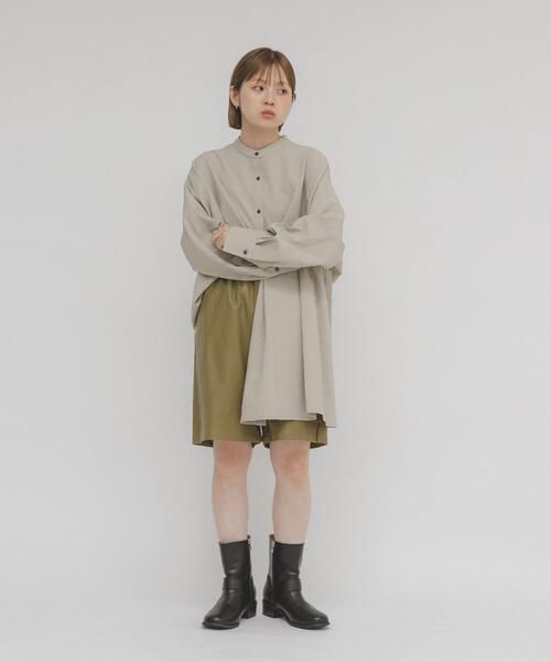 KBF（ケービーエフ） ブラウス シャツ ウエストタックロングシャツ