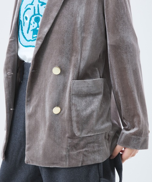 Muscat ジャケット テーラードジャケット ベロア テーラードジャケット