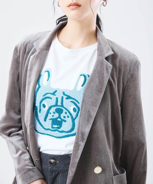 Muscat ジャケット テーラードジャケット ベロア テーラードジャケット