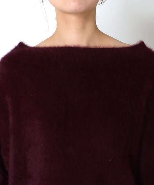 Jines（ジネス） ニット セーター フォックスカシミヤ オフショルダー