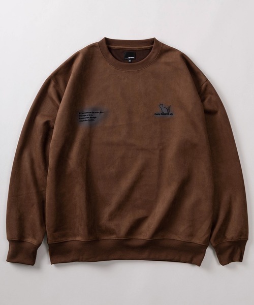 トレーナー スウェット 「85」フェイクスウェード ポンチ アソート