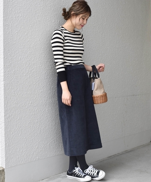 「liflattie ships」 タイトスカート MEDIUM オリーブ レディース_画像3