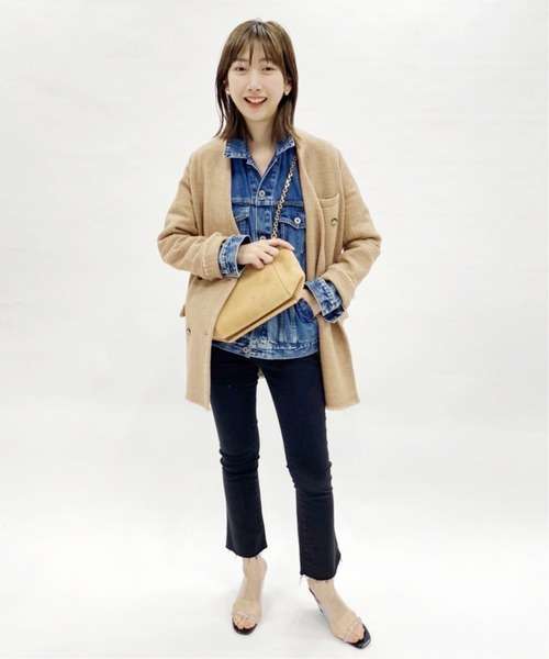 plage（プラージュ） ノーカラージャケット 36 ベージュ レディース