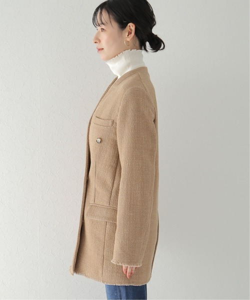 Plage ベージュ ノーカラージャケット コート plage（プラージュ） ノーカラージャケット 36 ベージュ レディース