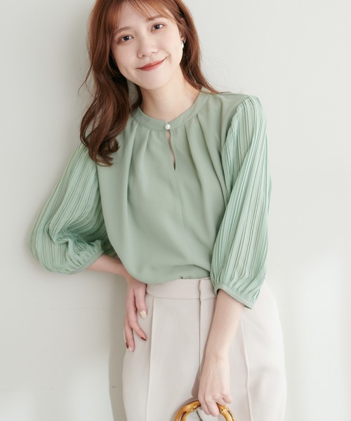 「natural couture」 7分袖ブラウス FREE ベージュ レディース_画像2