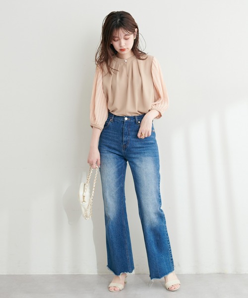 「natural couture」 7分袖ブラウス FREE ベージュ レディース_画像9