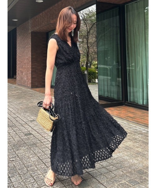 FRAY I.D（フレイ・アイディー） ノースリーブワンピース 0 ブラック