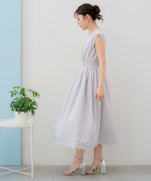 「NOELA」 ノースリーブワンピース S グレー レディース_画像6