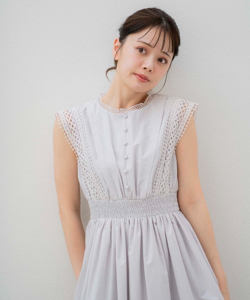 「NOELA」 ノースリーブワンピース S グレー レディース_画像9