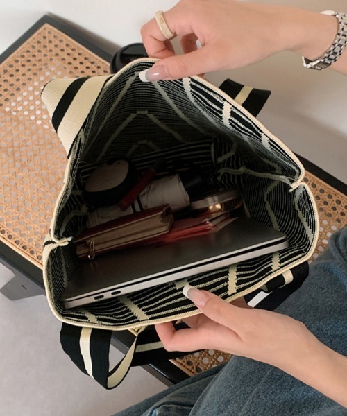 トートバッグ 幾何学柄キャンバストートバッグ レディース : ZOZOTOWN