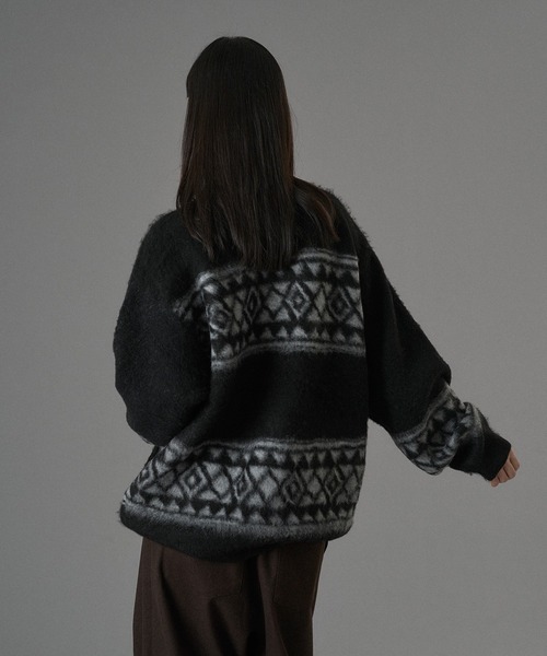 ONCILY（オンシェリー） カーディガン ASSORT SHAGGY ZIP KNIT