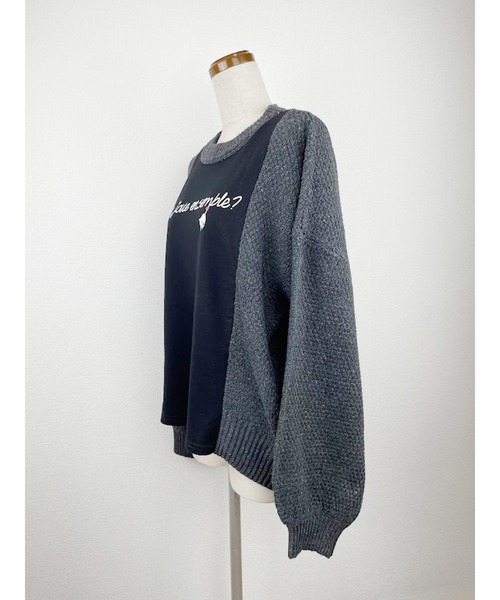 「Rydia」 長袖ニット M チャコールグレー レディース_画像3