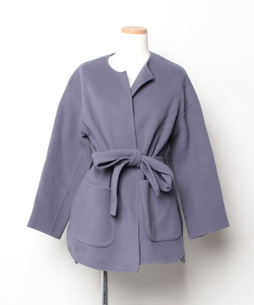 ANAYI（アナイ） ノーカラーコート 36 ライラック レディース