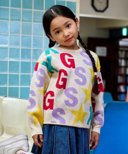 少女のセーター　新品 X-girl Stages（エックスガールステージス） ニット セーター 「TBS