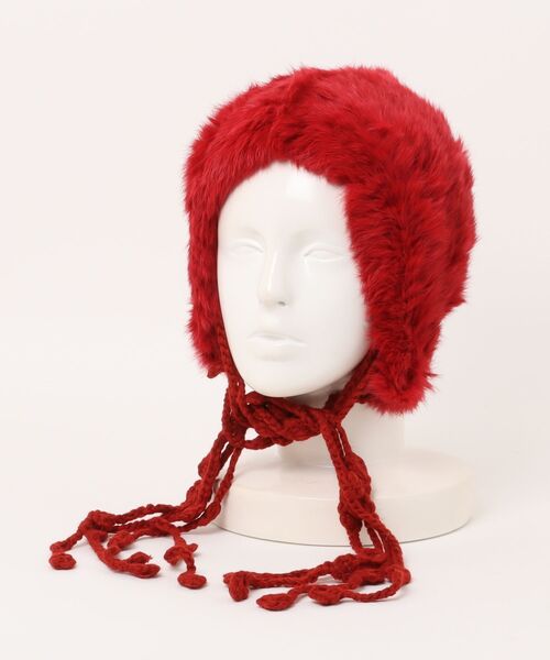 ニット帽 ニットキャップ Nia(ニア)/ニットフリンジファーキャップ