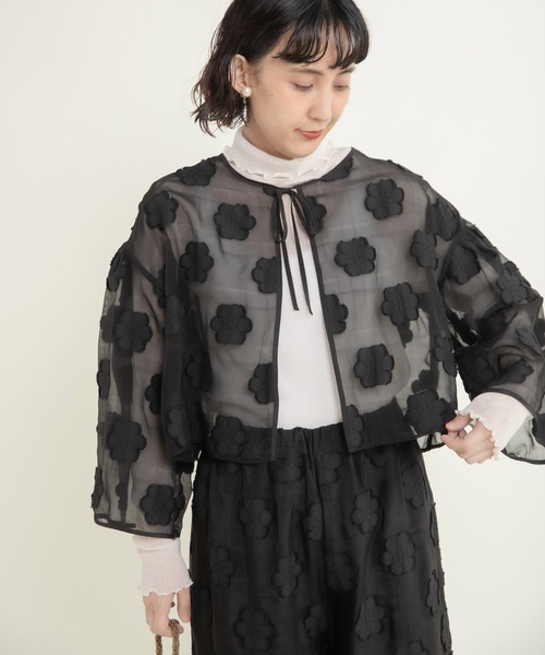 Dot and Stripes フリルブラウス Dot and Stripes CHILD WOMAN ブロード レースピンタックブラウス