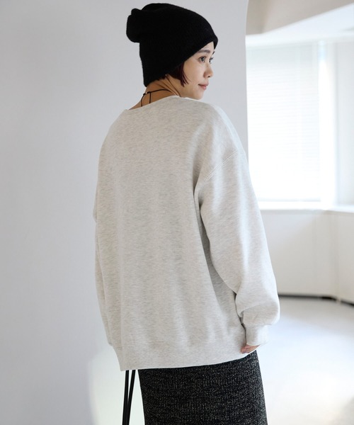 ポケット トレーナー スウェット カレッジロゴ刺繍プルオーバー