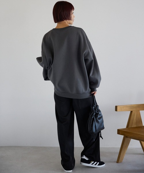 ポケット トレーナー スウェット カレッジロゴ刺繍プルオーバー