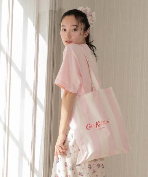 ガーデンバッグ、サイズ比較　　キャスキッドソン　ハンドメイド Cath Kidston（キャス・キッドソン） トートバッグ トートバッグ Pink