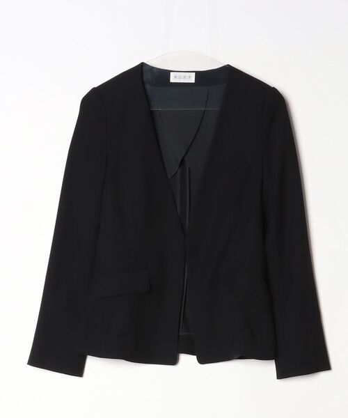 PLATS PLEASE ノーカラージャケット ブラック PLATS PLEASE ノーカラージャケット ブラック PLST(プラステ)公式