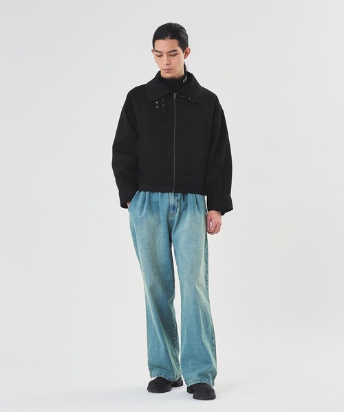 「Adoon plain」 ブルゾン MEDIUM ベージュ メンズ_画像2