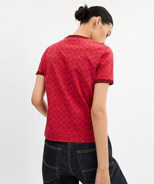 COACH（コーチ） tシャツ シグネチャー リンガー Tシャツ