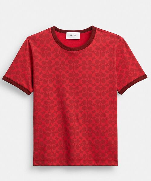 COACH（コーチ） tシャツ シグネチャー リンガー Tシャツ