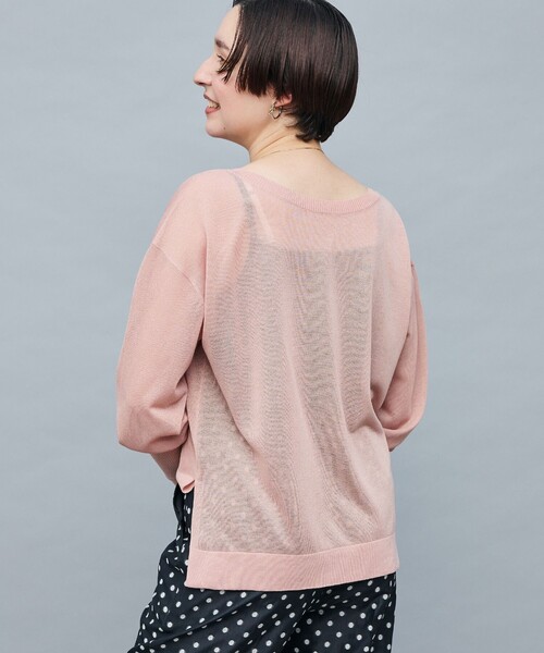 「NOLLEY'S Sophi」 長袖ニット 38 サーモンピンク レディース_画像6