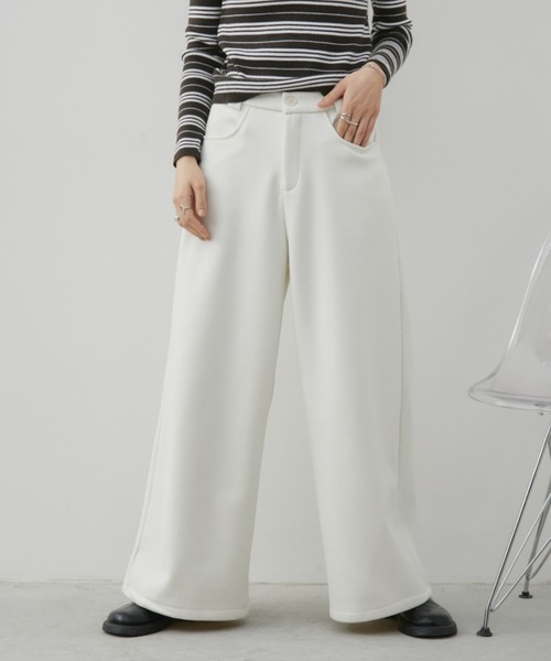 Aunt Marie's（アントマリーズ） スラックス パンツ 裏起毛ウール