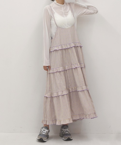 「w closet」 キャミソールワンピース FREE ブラック レディース_画像3