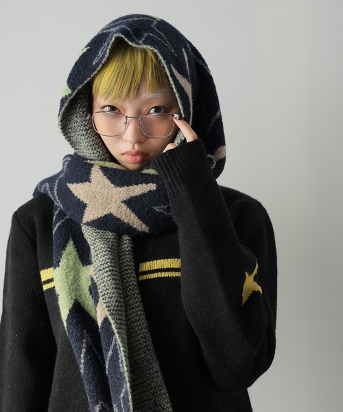 ULYSSES マフラー ストール 星柄ニットマフラー レディース : ZOZOTOWN