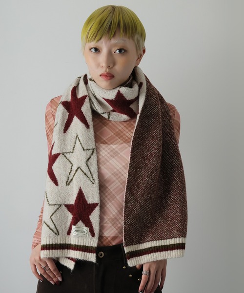 ULYSSES マフラー ストール 星柄ニットマフラー レディース : ZOZOTOWN