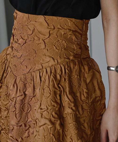 「Ezick」 フレアスカート FREE ベージュ系その他 レディース_画像3