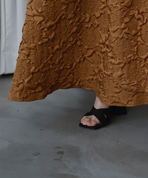 「Ezick」 フレアスカート FREE ベージュ系その他 レディース_画像4