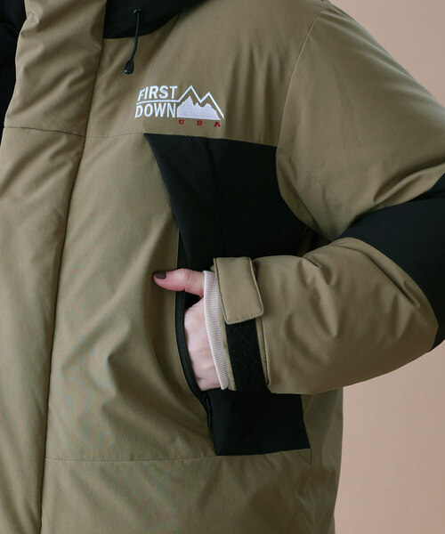 「FREAK'S STORE」 ダウンジャケット SMALL カーキ レディース_画像7