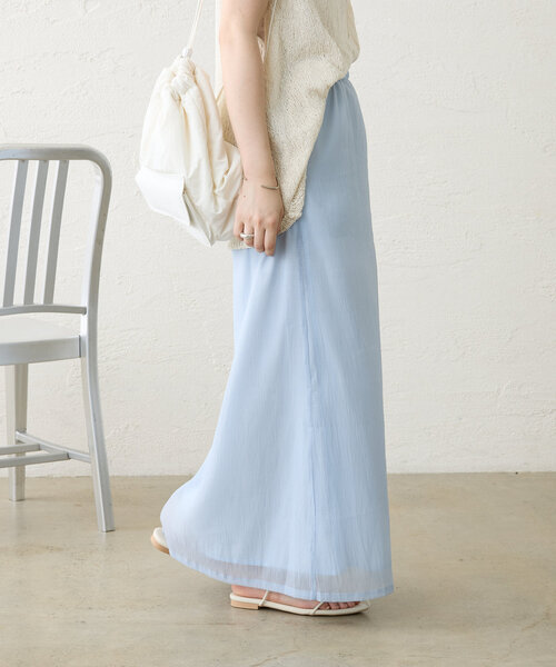 「mystic」 ロングスカート FREE ブルー レディース_画像6