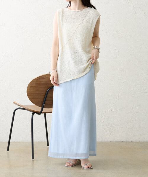 「mystic」 ロングスカート FREE ブルー レディース_画像7