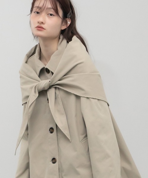 HEILIS（ヘイリス） ステンカラーコート コート スカーフ付きステン
