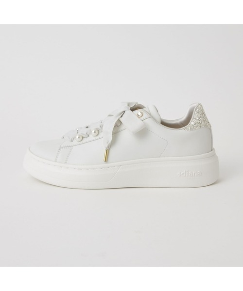 「+diana」 ローカットスニーカー 23.5cm グレー レディース_画像2