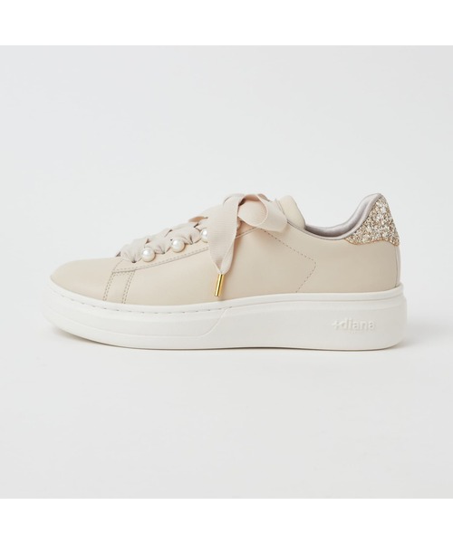 「+diana」 ローカットスニーカー 23.5cm グレー レディース_画像8