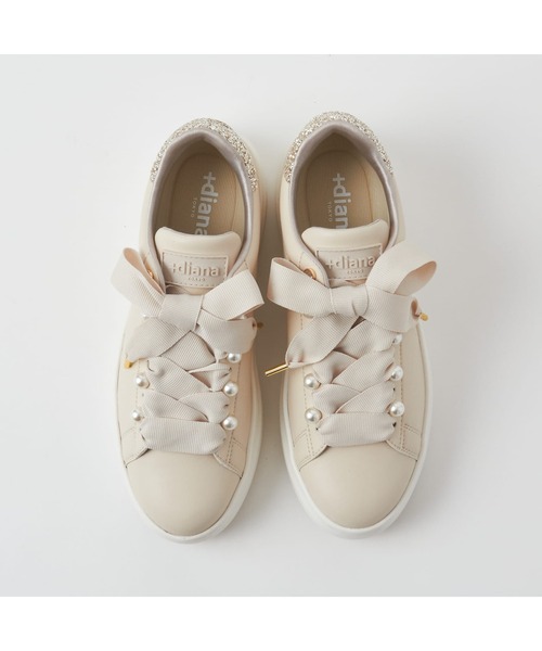 「+diana」 ローカットスニーカー 23.5cm グレー レディース_画像9