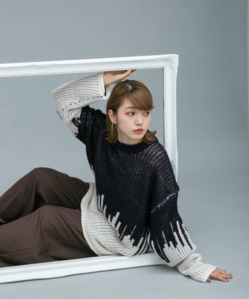 KBF（ケービーエフ） 長袖ニット FREE ブラウン レディース : ZOZOTOWN