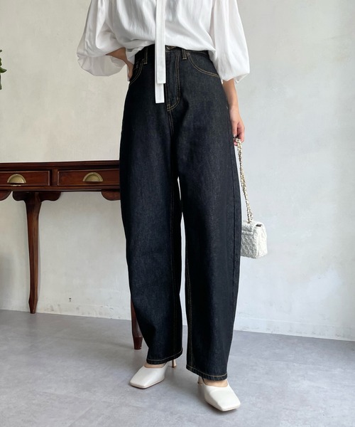 DouDou（ドゥドゥ） デニムパンツ 36 ブラック レディース : ZOZOTOWN