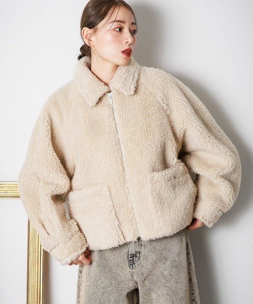 「LAKOLE」 ブルゾン MEDIUM アイボリー レディース_画像6