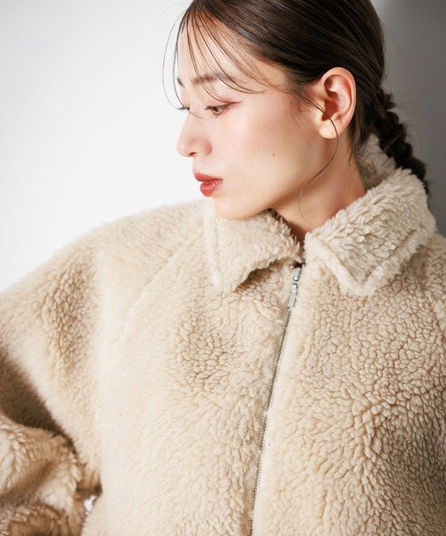 「LAKOLE」 ブルゾン MEDIUM アイボリー レディース_画像9