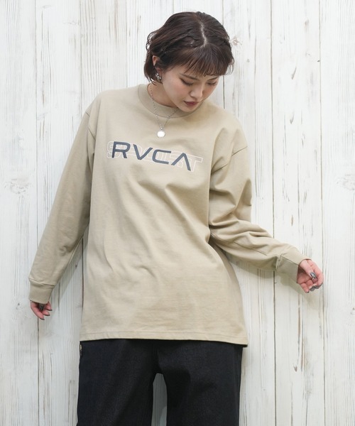 「RVCA」 長袖カットソー S グレー レディース_画像3