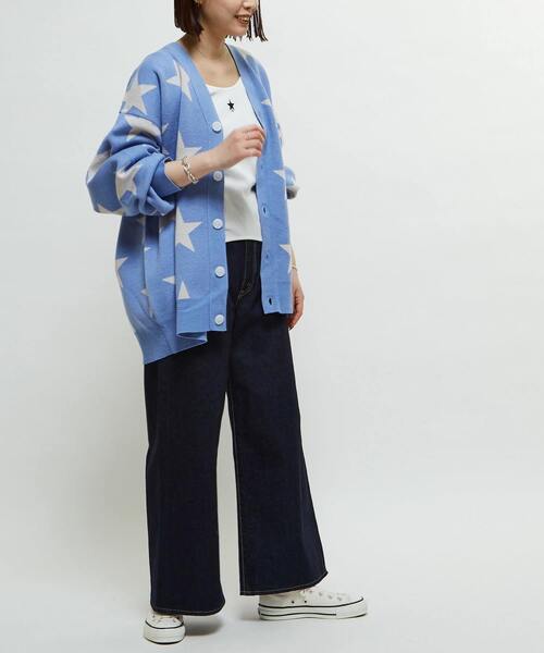 「CONVERSE TOKYO」 ニットカーディガン SMALL ピンク レディース_画像3