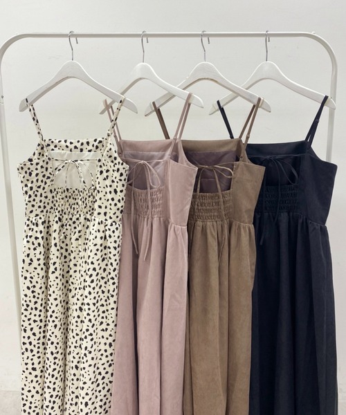 「one after another NICE CLAUP」 キャミソールワンピース FREE ブラック レディース_画像8