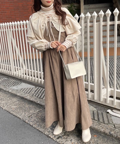 「one after another NICE CLAUP」 キャミソールワンピース FREE ブラック レディース_画像9